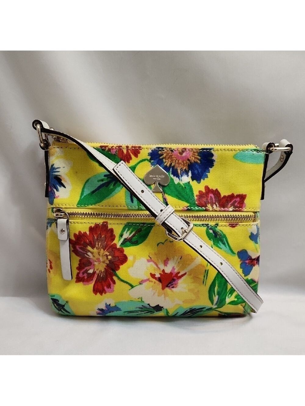 Kate Spade New York Flicker Tenley Canvas Coated Floral Slim Crossbody Bag